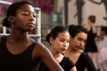 Black and Latina dance students.