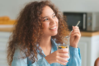 Start your morning with foods that contain tryptophan.