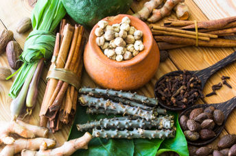 Ayurvedic medicinal herbs.