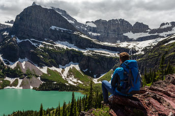 Hiking in Glacier National Park.