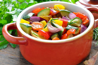 summer vegetables can be cooked many different ways.