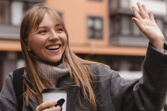 Saying hello to neighbor on the street is good for your wellbeing.