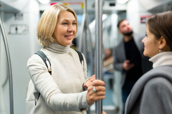 Speak to the person next to you on the subway.
