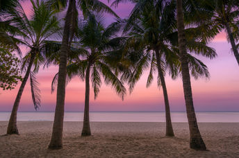 Sunset on a Caribbean Island.