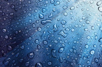 Highly water-resistant material.