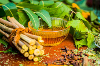 Ayurvedic healing herbs.