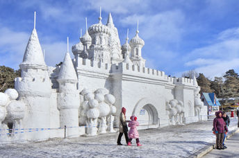 Snow sculptures in China.