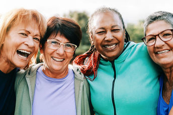 Senior friends keep their brains active.