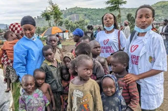 Providing healthcare for displaced children in the Democratic Republic of the Congo.