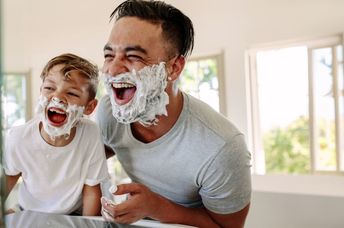 Father and son spending quality together.