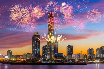 Fireworks Festival at Yeouido, Seoul, South Korea.
