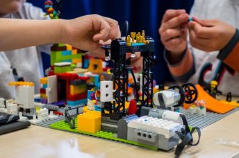 Hands-on science learning with LEGO building sets.