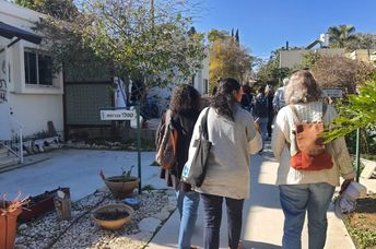 Volunteers in a kibbutz in Southern Israel.