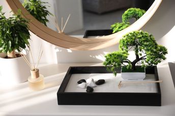 Zen inspired home decor.