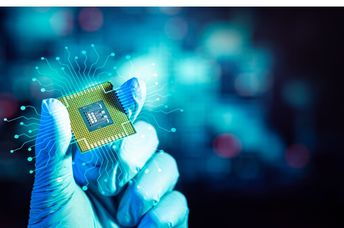 A micro-computer chip.