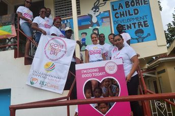 Cleaning up an early childhood center.