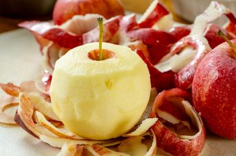 Save your apple peels to use in cooking and baking.