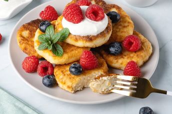 Cottage cheese pancakes.