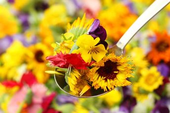 Edible flowers are a growing trend.