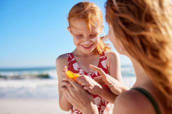 Use sunscreen at the beach.