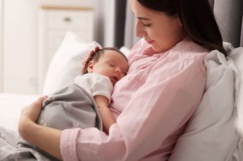 A mother and her newborn.