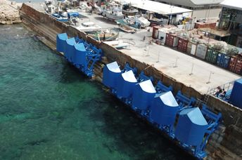Jaffa port wave power installation.