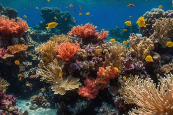 A healthy coral reef.