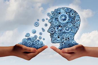 Neural pathways in the brain.