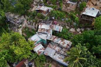 Damage from Hurricane Melissa in Kingston, Jamaica.