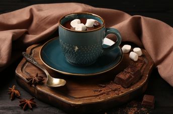 A cup of hot cocoa.