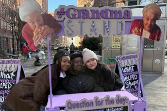 A Grandma Stand in New York City.