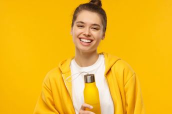 Color coordinated water bottle.