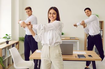 Fitness break in the office.