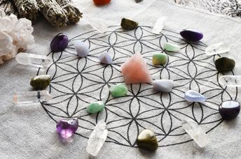 A crystal healing grid.