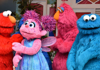 Muppets on Sesame Street.