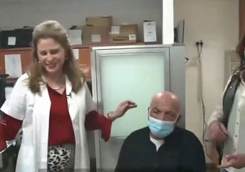 Man who received the first artificial cornea.