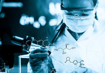 Female Asian scientist in a lab