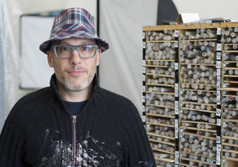 Artist Bradley Hart in his New York studio.