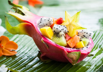 Healthy exotic fruit salad