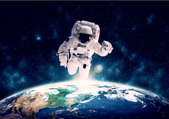 Astronaut on spacewalk