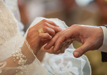 Happy newly married couple