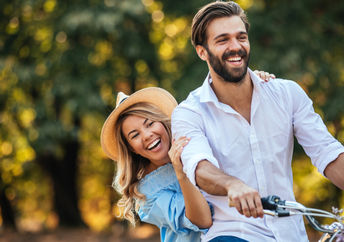 Couple enjoying a strong relationship