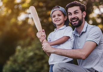 Amazing dad and son moment.