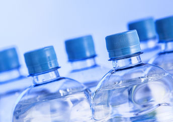 Plastic water bottles.