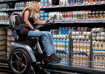 The Scewo Bro can assist users to shop in a supermarket.