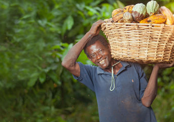Happy organic farmer.
