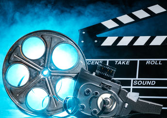 Retro movie making.
