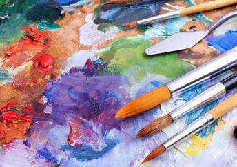 Art supplies to paint with.