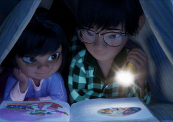 Still from The Stepdad, the new Disney short film for Christmas 2021