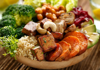 This buddha bowl is full of healthy plant-based protein.